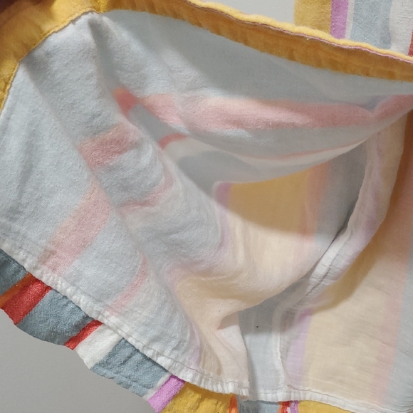 Striped Yellow and Blue Midi Dress - Picture 7 of 16